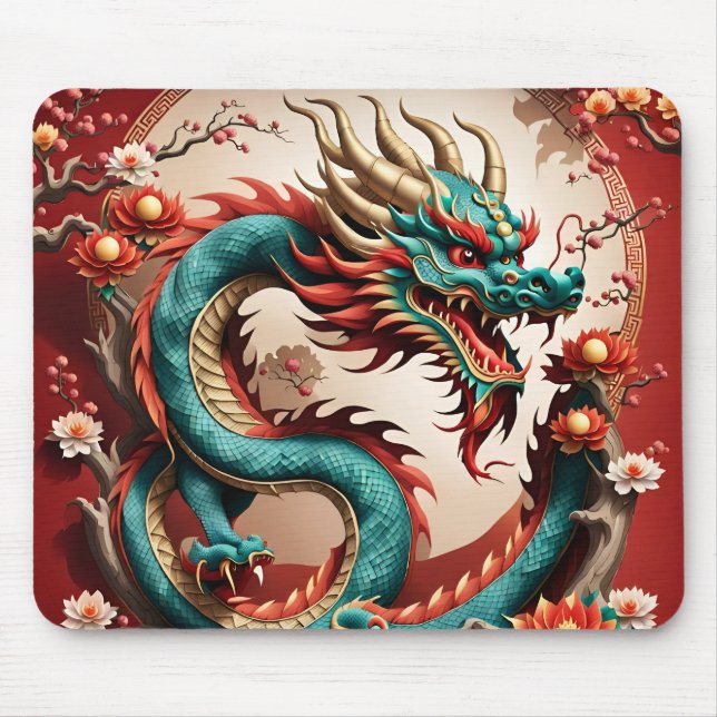 Tapis De Souris Chinois Nouvel An Dragon 2024 MP01 (Devant)