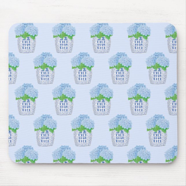 Tapis De Souris Chinoiserie Hydrangea Souris (Devant)