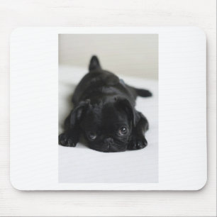 Tapis De Souris Chiot de Carlin noir