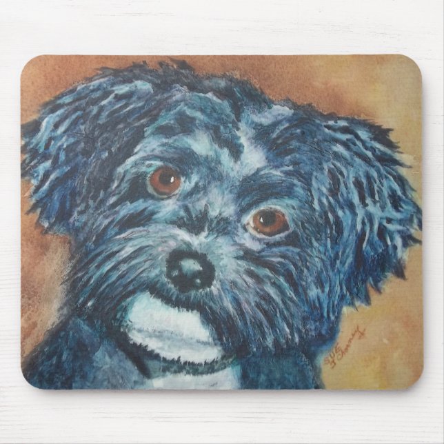 TAPIS DE SOURIS CHIOT DOUX MOUSEPAD DE HAVANESE (Devant)