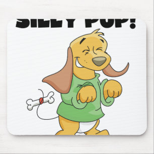 Tapis De Souris Chiot idiot de chemise verte