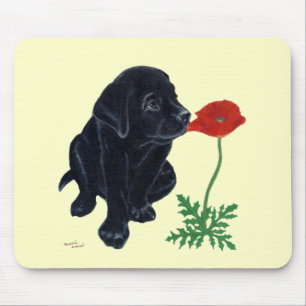 Tapis De Souris Chiot noir de Labrador