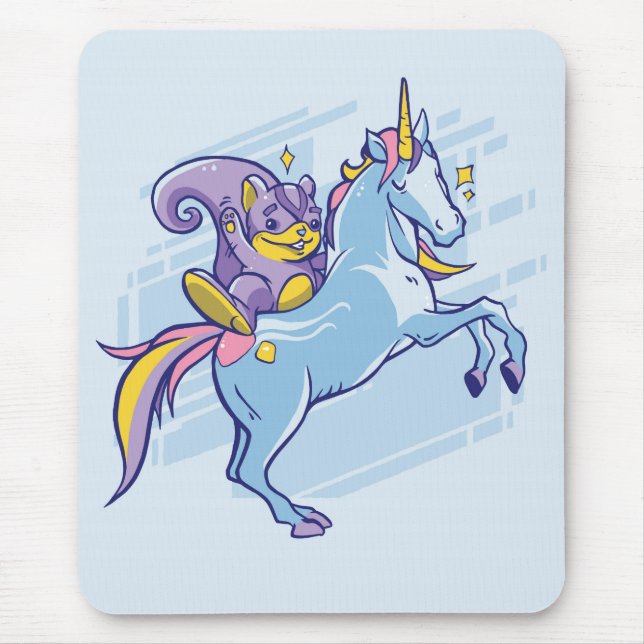 Tapis De Souris Chipmunk et Unicorn, Amis magiques (Devant)