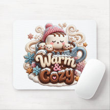 Tapis de souris Chocolat Chaud Cozy & Warm