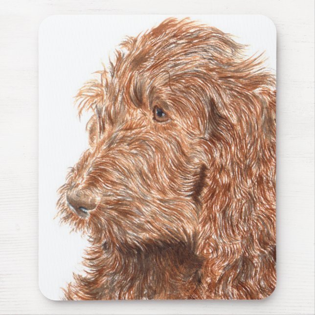 Tapis De Souris Chocolat Labradoodle #2 Mousepad (Devant)
