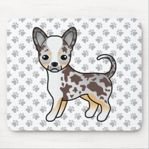 Tapis De Souris Chocolat Merle Smooth Coat Chihuahua Chig & Paws