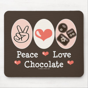 Tapis De Souris Chocolat Mousepad d'amour de paix