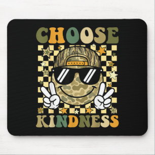Tapis De Souris Choisissez la gentillesse Rétro Camo Soyez gentil
