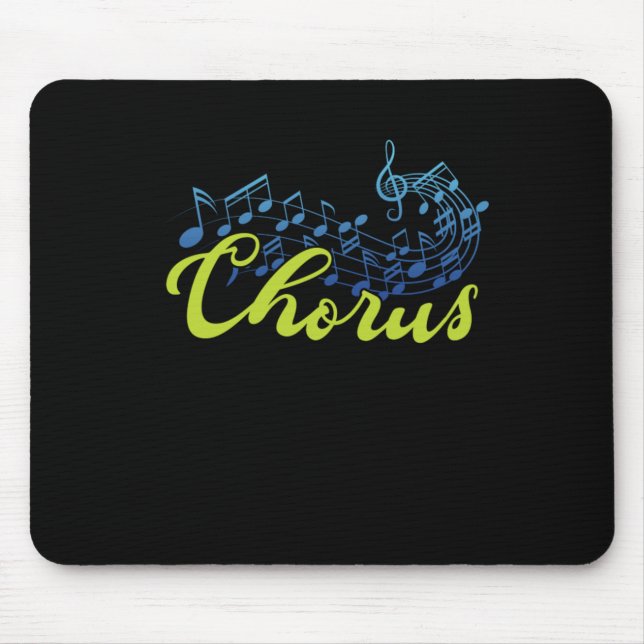 Tapis De Souris Chorus Choir Notes Conductor Choral Music Cadeau (Devant)