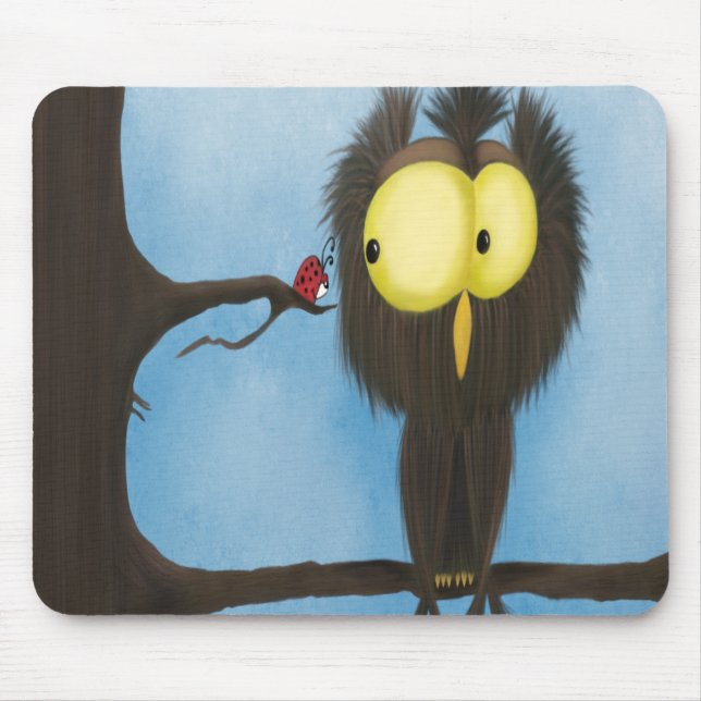 Tapis De Souris Chouette adorable et colorée Oliver (Devant)