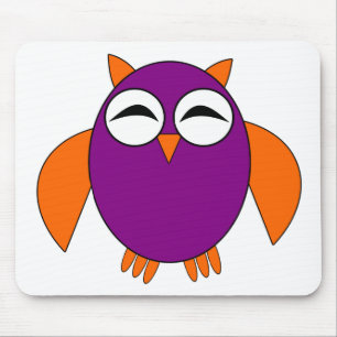 Tapis De Souris Chouette d'Halloween mignonne Mousepad