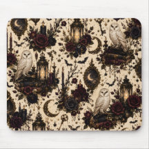 Tapis de souris Chouette église gothique