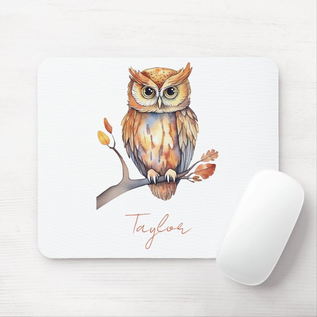 Tapis De Souris Chouette personnalisée (Avec souris)