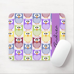 Tapis De Souris Chouettes mignonnes, Chouette Motif, Chouettes col