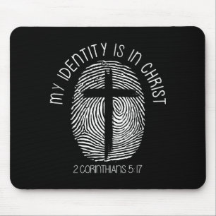 Tapis De Souris Chrétiens Mon Identité Est En Jésus-Christ Bible F