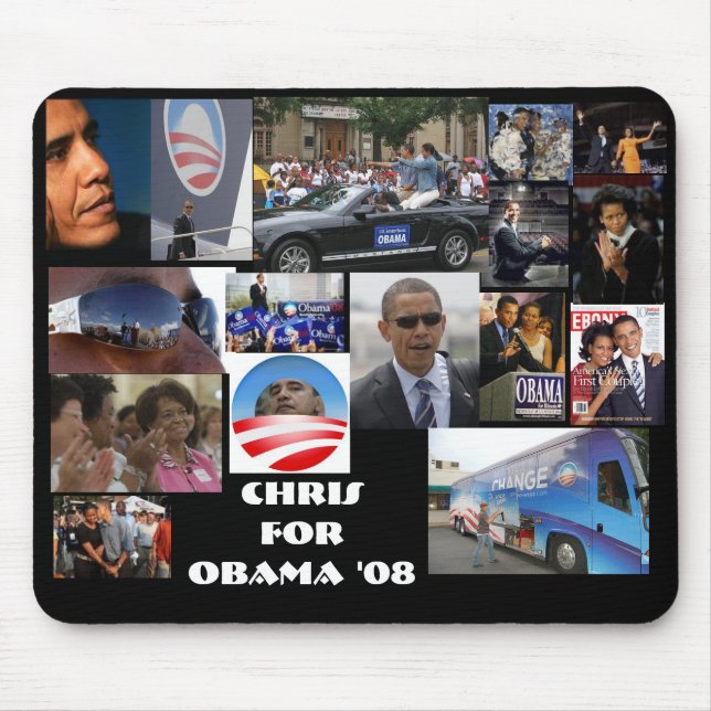 Tapis De Souris Chris 4 OBAMA (Devant)