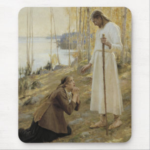 Tapis De Souris Christ et Marie Magdalene dans la campagne finland