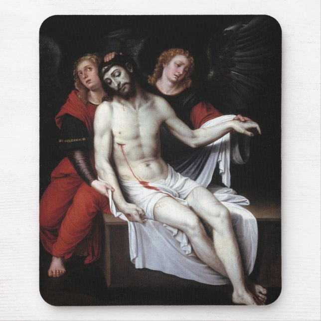 Tapis De Souris Christ mort soutenu par deux anges (Ribalta) (Devant)