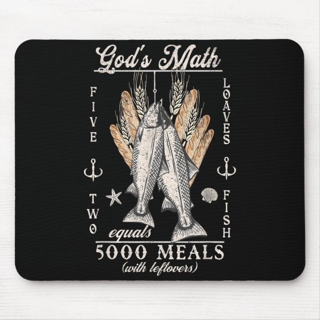 Tapis De Souris Christian 2 Fishes 5 Breads 5000 Against  (Devant)
