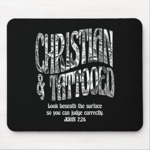Tapis De Souris Christian &amp ; tatoué John 7_24 Citation Faith B