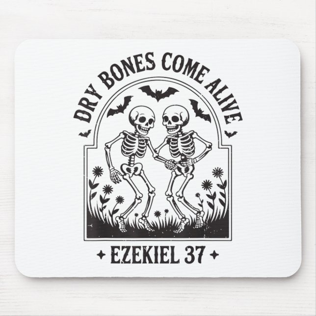 Tapis De Souris Christian Halloween Dry Bones Come Alive Funny Jes (Devant)