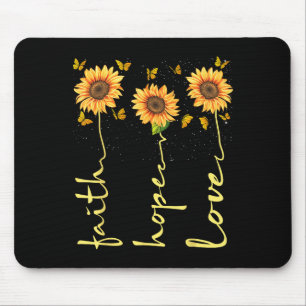Tapis De Souris Christian Pour Femmes Fleur De Soleil Foi Espéranc