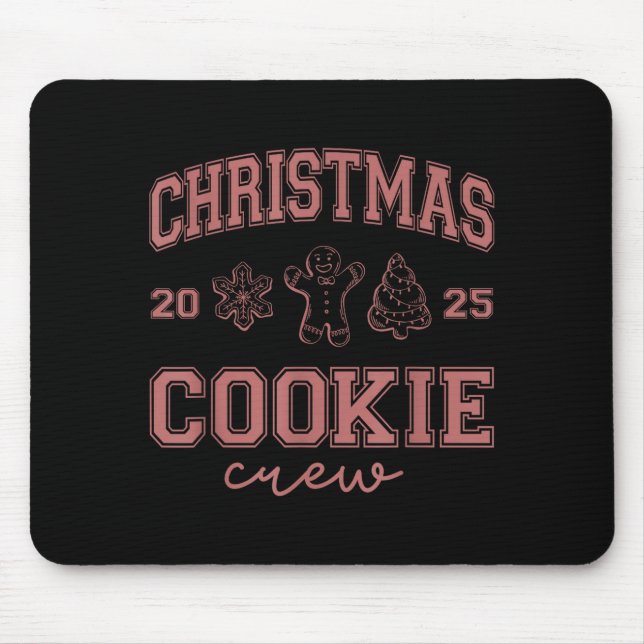 Tapis De Souris Christmas 2025 Cookie Crew Gingerbread Funny Chris (Devant)