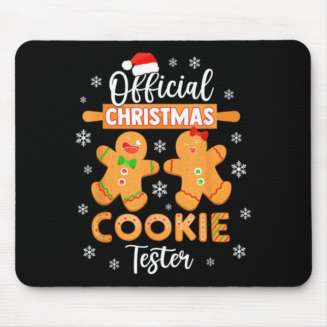 Tapis De Souris Christmas Cookie Tester Taster Baking Crew Toddle  (Devant)