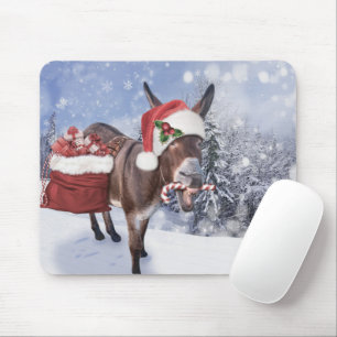 Tapis De Souris Christmas donkey with funny