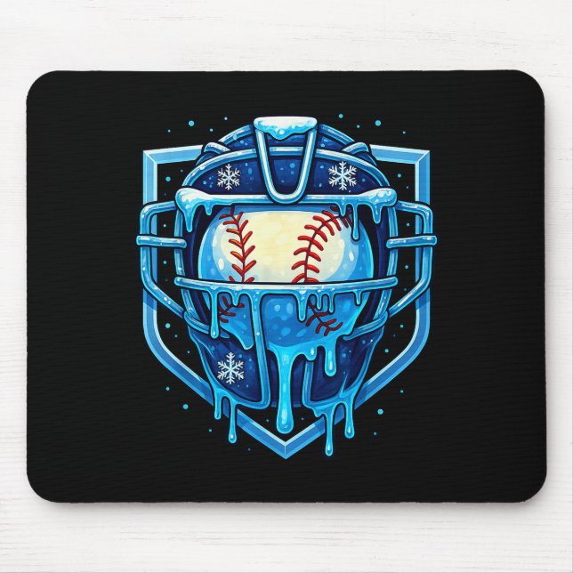 Tapis De Souris Christmas Drip Baseball Catcher Mask Ice Cream Dri (Devant)