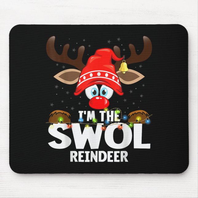 Tapis De Souris Christmas Matching I'm The Swol Reindeer  (Devant)
