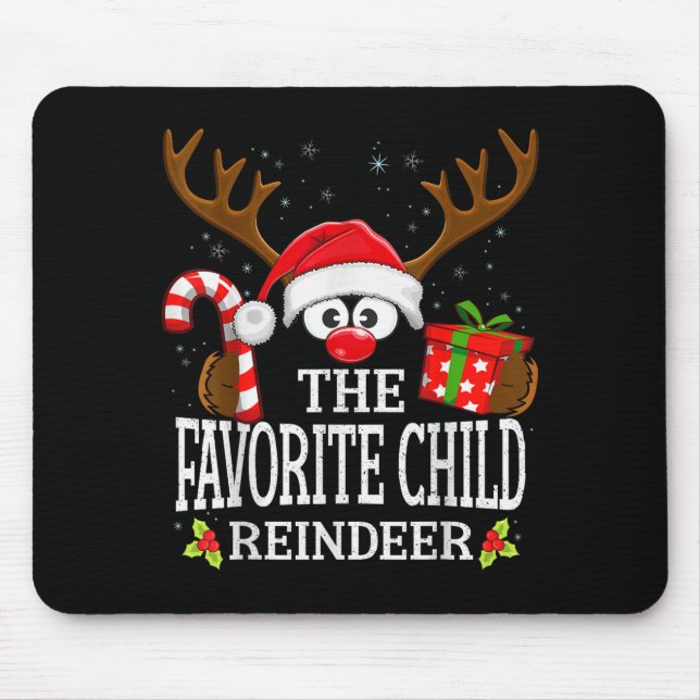 Tapis De Souris Christmas Matching The Favorite Child Reindeer Fam (Devant)