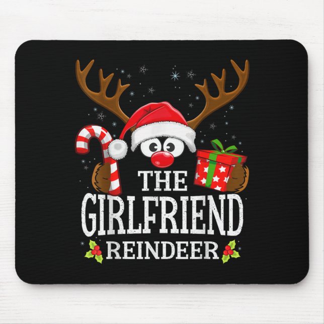 Tapis De Souris Christmas Matching The Girlfriend Reindeer Family  (Devant)