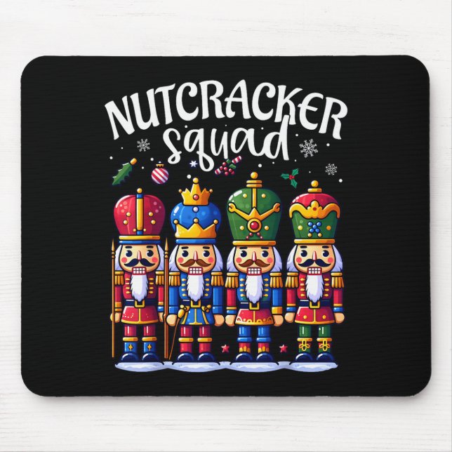 Tapis De Souris Christmas Nutcracker Squad Pajama Winter Holiday T (Devant)