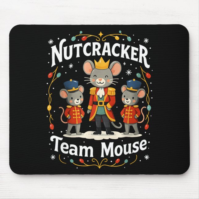 Tapis De Souris Christmas Nutcracker Team Mouse Funny Soldier Xmas (Devant)