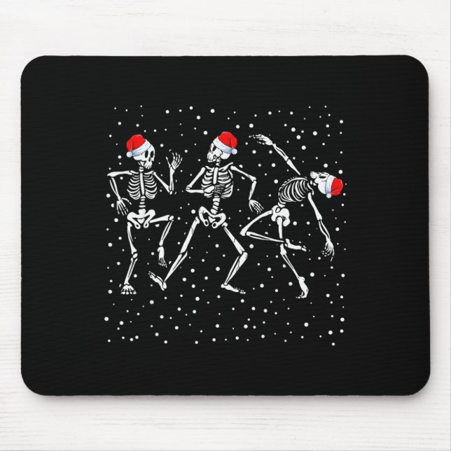 Tapis De Souris Christmas Skeleton Dancing Funny Xmas  (Devant)