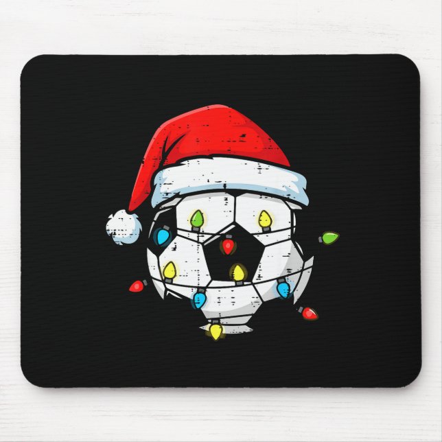 Tapis De Souris Christmas Soccer Ball Santa Xmas Football Srt Men  (Devant)