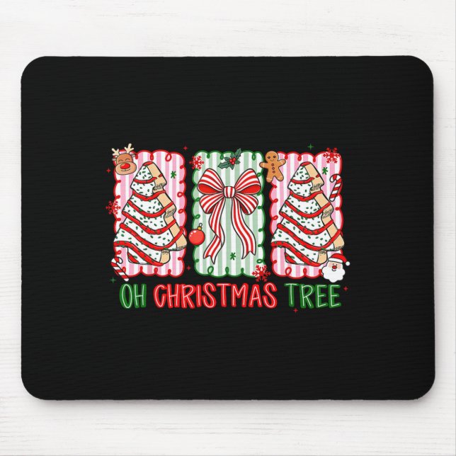 Tapis De Souris Christmas Tree Cake Funny Quote Oh Christmas Tree  (Devant)