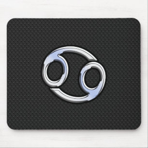 Tapis De Souris Chrome comme cancer Symbole Zodiaque sur le style