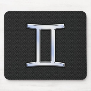 Tapis De Souris Chrome moderne comme Gemini signe Zodiac