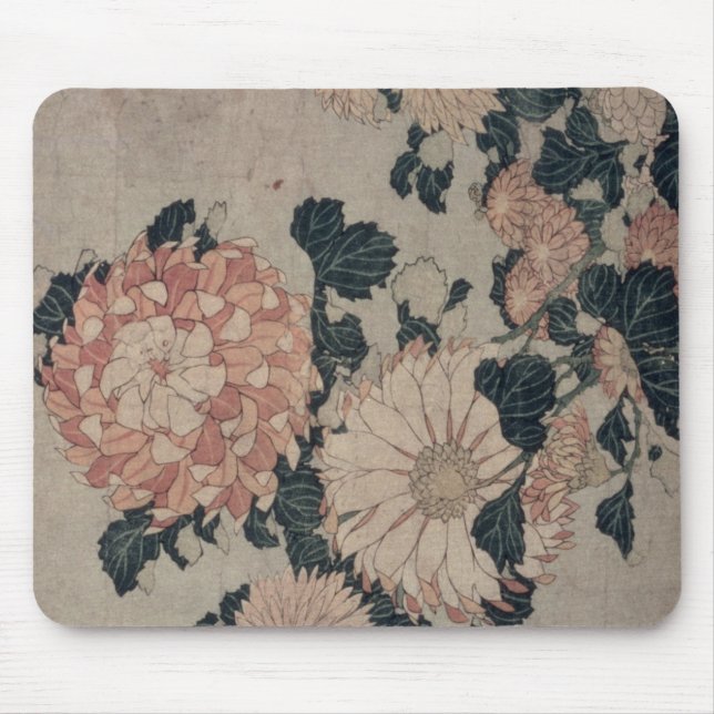 Tapis De Souris Chrysanthèmes (bois de graveur de couleur) (Devant)