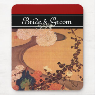 Tapis De Souris Chrysanthemums japonais Mariage par un flux