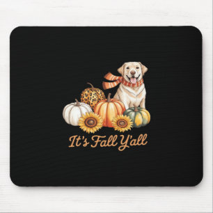 Tapis De Souris Chute Y’all Chien Leopard Citrouille Automne Creat