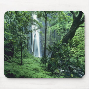 Tapis De Souris Chutes de Hanakapiai le long de la côte Na Pali, K
