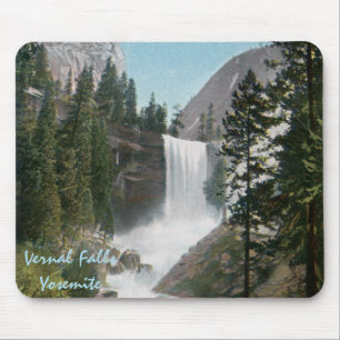 Tapis De Souris Chutes vertes Vintage Yosemite Mousepad