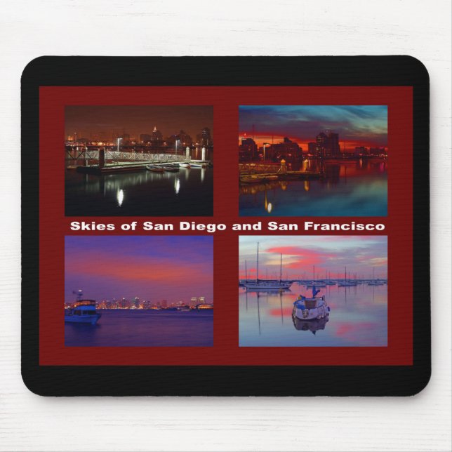 Tapis De Souris Ciels de San Diego et San Francisco (Devant)