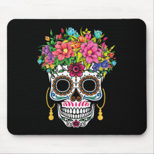 Tapis De Souris Cinco De Mayo Crâne à sucre Dia De Los Muertos Jou