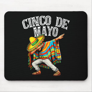 Tapis De Souris Cinco De Mayo Dabbing Mexicain Poncho Sombrero Cas