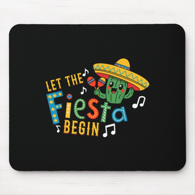 Tapis De Souris Cinco de mayo laissez la fiesta commencer drôle me (Devant)