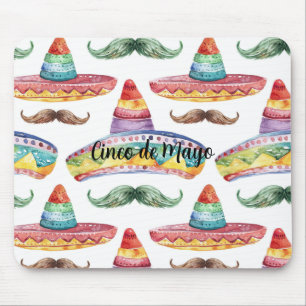 Tapis De Souris Cinco de Mayo Verts Barbes Brunes